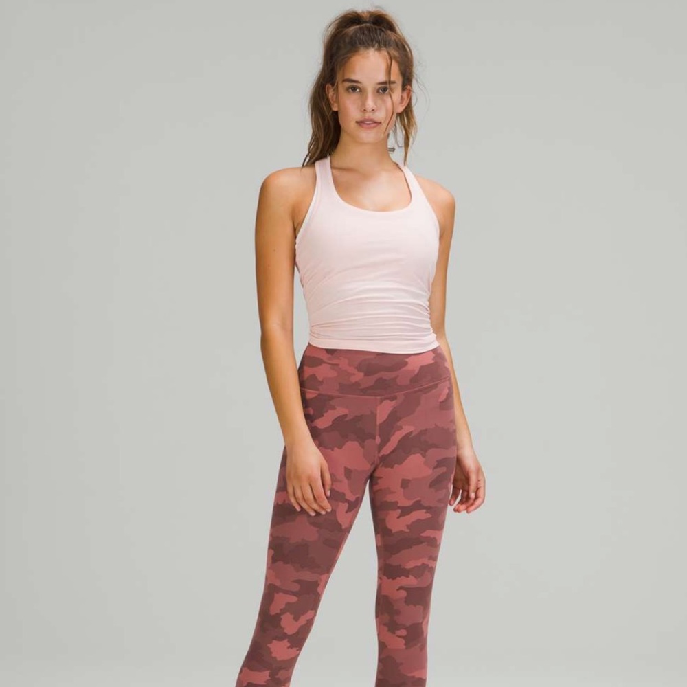 Lululemon Wunder Train High-Rise Crop 23"Heritage 365 Camo Brier Rose Multi NWT